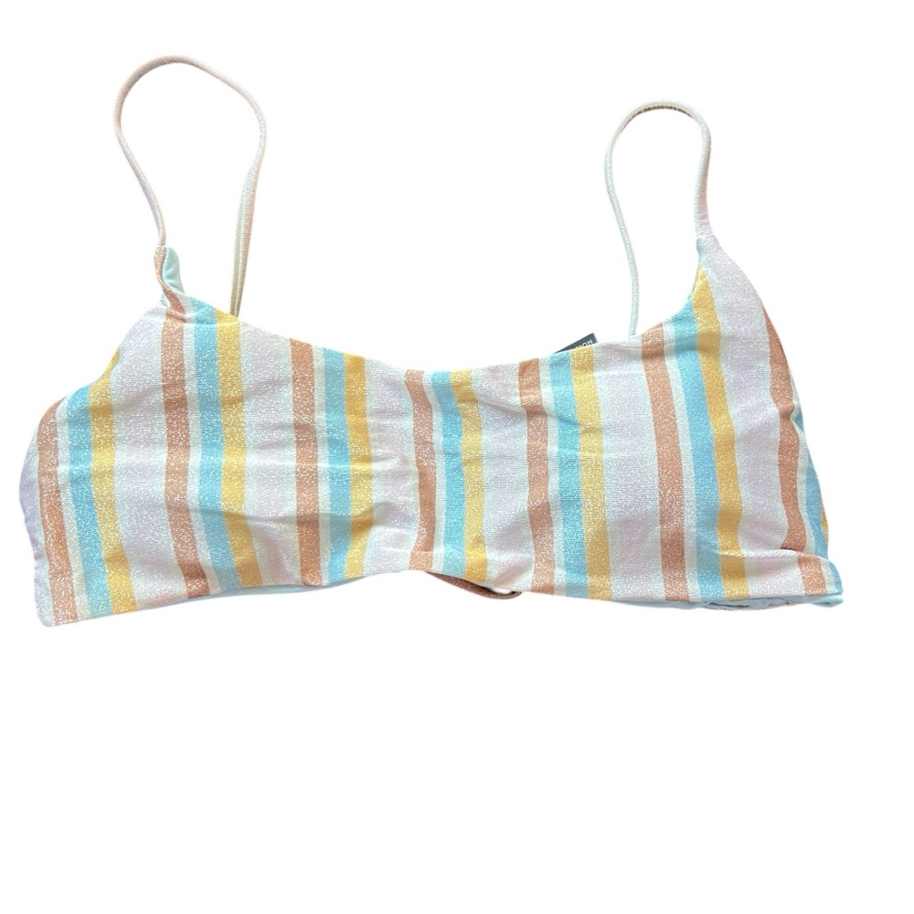 O’NEILL Women’s Swimwear Heidi Stripe Surfside Swim Top Size Large Multicolor